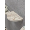 3lü Oval Duvar Rafı Efes Beyaz