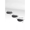 3lü Oval Duvar Rafı Efes Beyaz