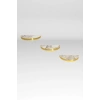 3lü Oval Duvar Rafı Gold Efes Beyaz