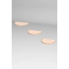 3lü Oval Duvar Rafı Krem Bej