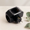3lü Topraklı Priz 16A 250V Siyah