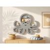 3D Baskı Ahtapot Duvar Rafı - Dekoratif Mini Raf-Gri