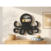 3D Baskı Ahtapot Duvar Rafı - Dekoratif Mini Raf-Siyah