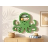 3D Baskı Ahtapot Duvar Rafı - Dekoratif Mini Raf-Yeşil