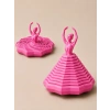 3D Baskı Balerin Figürlü Fidget Oyuncak - Hareketli Optik İllüzyon Masa Dekoru-Pembe