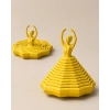 3D Baskı Balerin Figürlü Fidget Oyuncak - Hareketli Optik İllüzyon Masa Dekoru-Sarı