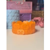 3D Baskı Balkabağı Kabartmalı Dekoratif Kase Turuncu