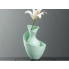 3D Baskı Bold Vazo - Akışkan Formlu Dekoratif Vazo-Mint