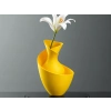 3D Baskı Bold Vazo - Akışkan Formlu Dekoratif Vazo-Sarı
