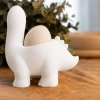 3D Baskı Dinozor Yumurtalık - Sevimli Eggosaurus Yumurta Tutucu-Beyaz