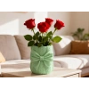3D Baskı Fiyonklu Örgü Vazo - Dekoratif Çiçeklik-Mint