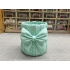 3D Baskı Fiyonklu Örgü Vazo - Dekoratif Çiçeklik-Mint