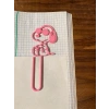 3D Baskı Gözlüklü Sevimli Köpek Figürlü Kitap Ayracı 4lü - - Pembe