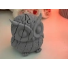 3D Baskı Hareketli Baykuş Figürü - Eklemli Flexi Oyuncak - Gri