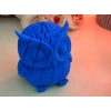 3D Baskı Hareketli Baykuş Figürü - Eklemli Flexi Oyuncak - Mavi