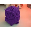 3D Baskı Hareketli Baykuş Figürü - Eklemli Flexi Oyuncak - Mor