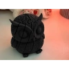 3D Baskı Hareketli Baykuş Figürü - Eklemli Flexi Oyuncak - Siyah