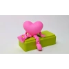 3D Baskı Hareketli Kalp Figürü - Eklemli Dekoratif Oyuncak (1 Adet)-Pembe