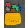 3D Baskı İnek Figürlü Puzzle - Renkli Eğitici Yapboz