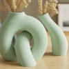 3D Baskı Interlocking Vazo - İç İçe Geçen Dekoratif Vazo-Mint