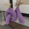 3D Baskı Interlocking Vazo - İç İçe Geçen Dekoratif Vazo-Mor