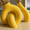 3D Baskı Interlocking Vazo - İç İçe Geçen Dekoratif Vazo-Sarı