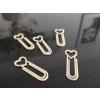 3D Baskı Kalp Figürlü Ataç - 10lu Set - Bej