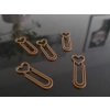 3D Baskı Kalp Figürlü Ataç - 10lu Set - Kahverengi