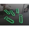 3D Baskı Kalp Figürlü Ataç - 10lu Set - Yeşil