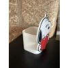 3D Baskı Kalp Tutan Sevimli Köpek Figürlü Kalemlik - Masaüstü Organizer