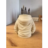 3D Baskı Kapüşonlu Sweatshirt Kalemlik - Masaüstü Organizer-Bej