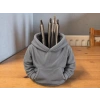 3D Baskı Kapüşonlu Sweatshirt Kalemlik - Masaüstü Organizer-Gri