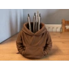 3D Baskı Kapüşonlu Sweatshirt Kalemlik - Masaüstü Organizer-Kahverengi