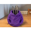 3D Baskı Kapüşonlu Sweatshirt Kalemlik - Masaüstü Organizer-Mor