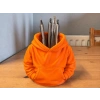 3D Baskı Kapüşonlu Sweatshirt Kalemlik - Masaüstü Organizer-Turuncu