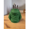 3D Baskı Kapüşonlu Sweatshirt Kalemlik - Masaüstü Organizer-Yeşil