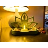 3D Baskı Lotus Buda Mumluk - Dekoratif Tealight Mumluk-Yeşil