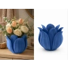 3D Baskı Lotus Yapraklı Vazo - Dekoratif Çiçeklik-Mavi
