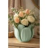 3D Baskı Lotus Yapraklı Vazo - Dekoratif Çiçeklik-Mint