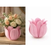 3D Baskı Lotus Yapraklı Vazo - Dekoratif Çiçeklik-Pembe