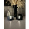 3D Baskı Modern Çizgili Mumluk - Tealight Mumluk (1 Adet)-Gri