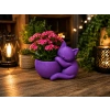 3D Baskı Sarılan Kedi Saksı - Sevimli Dekoratif Saksı - Mor