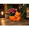 3D Baskı Sarılan Kedi Saksı - Sevimli Dekoratif Saksı - Turuncu