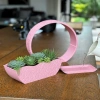 3D Baskı Self-Watering Planter - Kendi Kendini Sulayan Saksı-Pembe