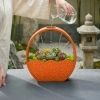 3D Baskı Self-Watering Planter - Kendi Kendini Sulayan Saksı-Turuncu