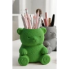 3D Baskı Sevimli Ayıcık Kalemlik - Masaüstü Organizer - Yeşil