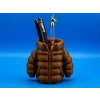3D Baskı Şişme Mont Kalemlik - Masaüstü Organizer-Kahverengi