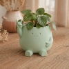3D Baskı Smiley Face Planter - Gülümseyen Karakterli Saksı-Mint