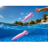 3D Baskı Su Roketi Torpido Oyuncağı - Havuz Dalış Oyuncağı-Pembe