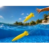 3D Baskı Su Roketi Torpido Oyuncağı - Havuz Dalış Oyuncağı-Sarı